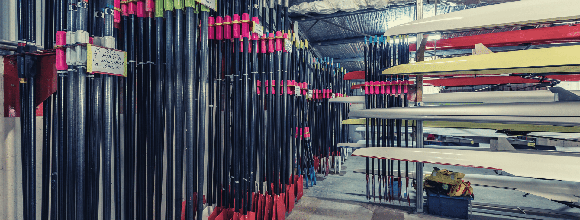 Oars stored and happy